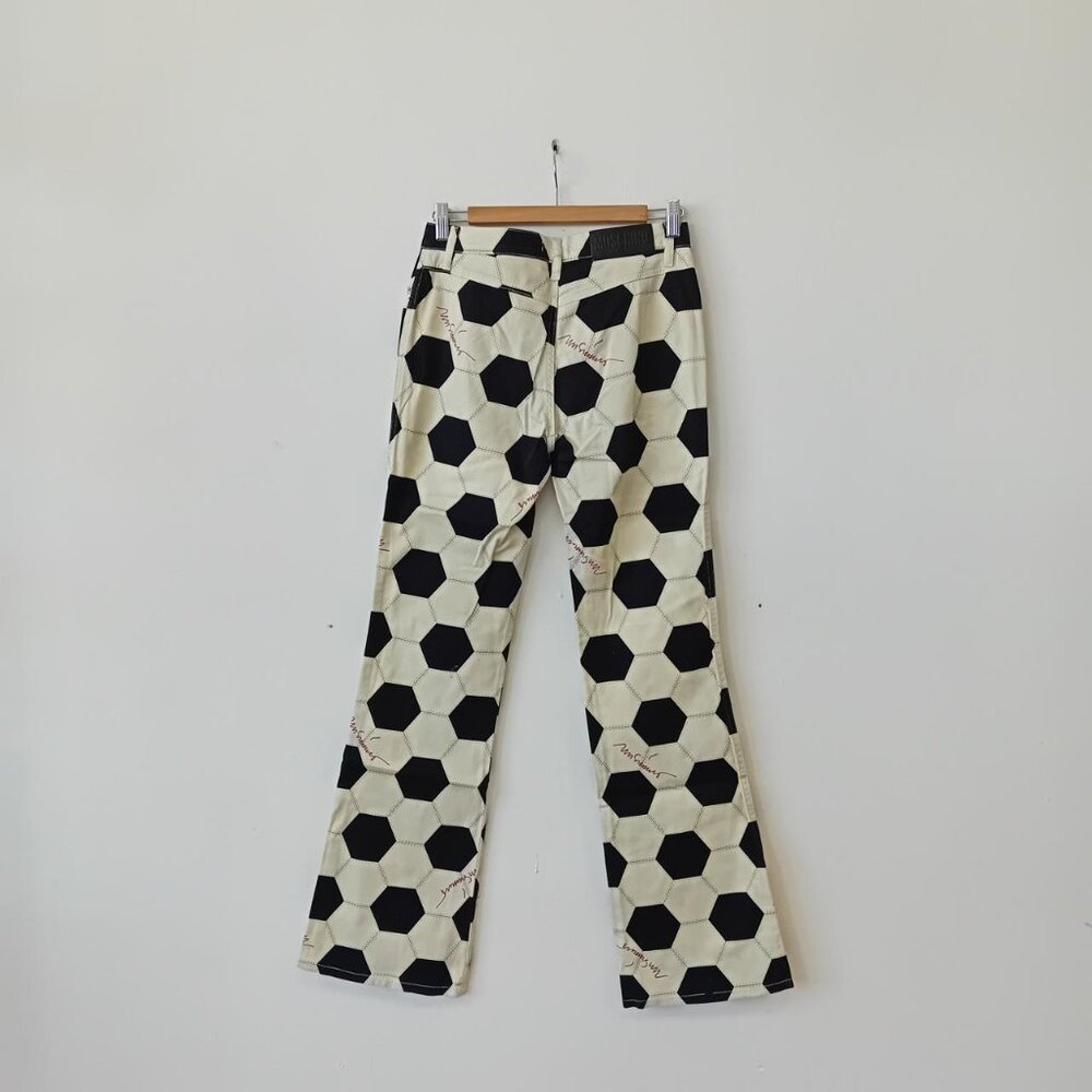 Moschino Women's Black and Cream Jeans